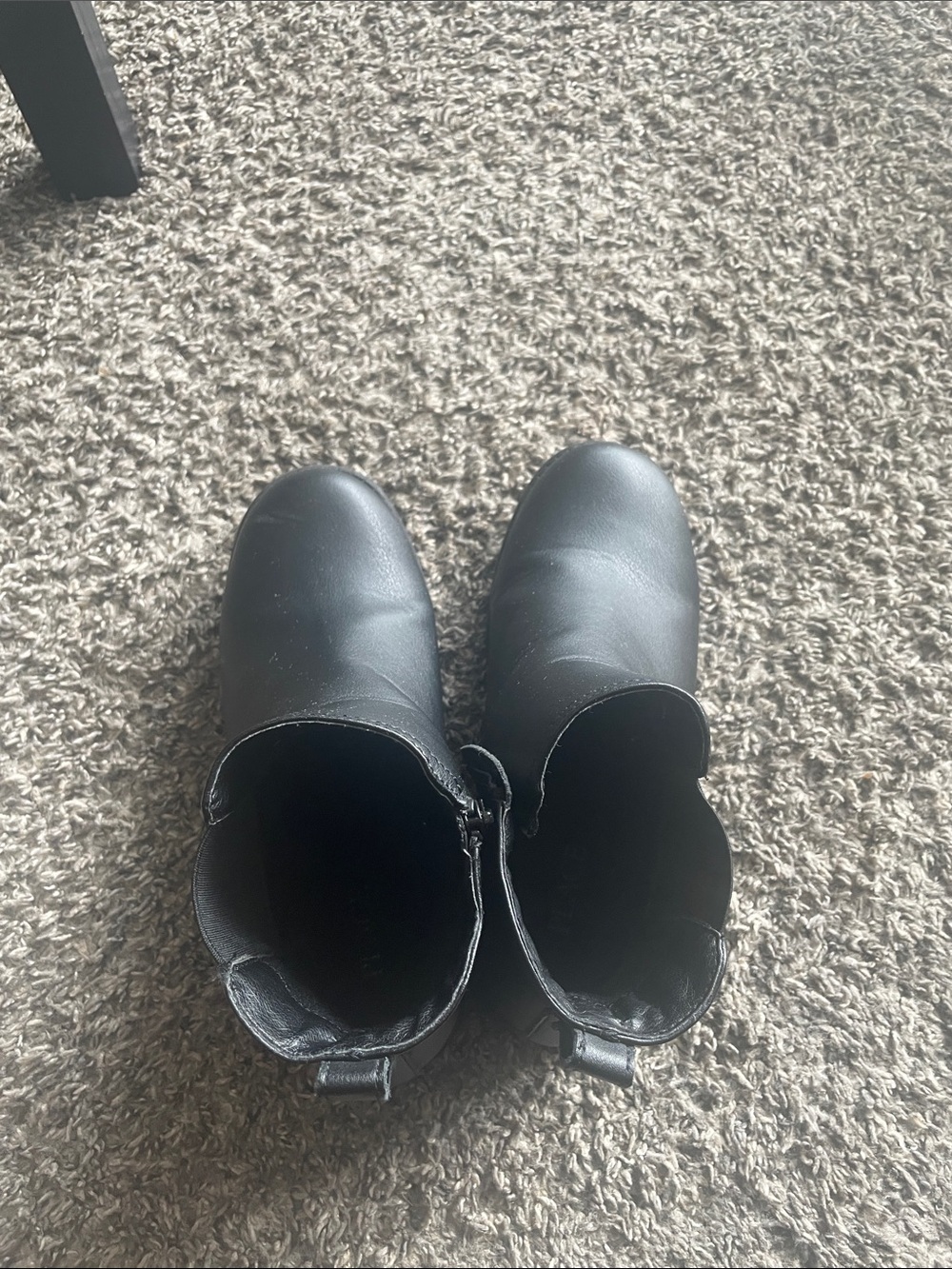 Black Leather Ankle Boots